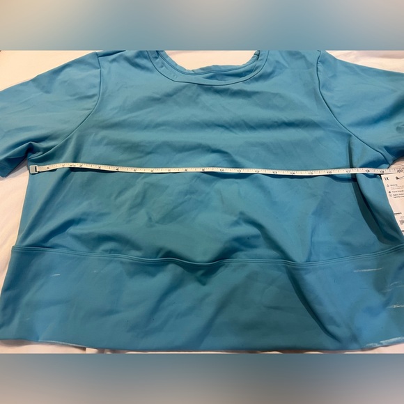 NWT FLX Blue Moisture Wicking Workout Crop 1XL - Picture 3 of 8